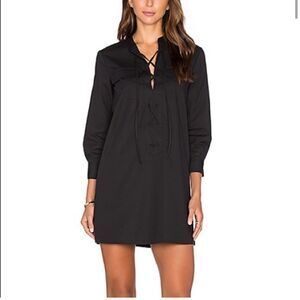 Theory Jullith Black Lace Up‎ Shirtdress 2